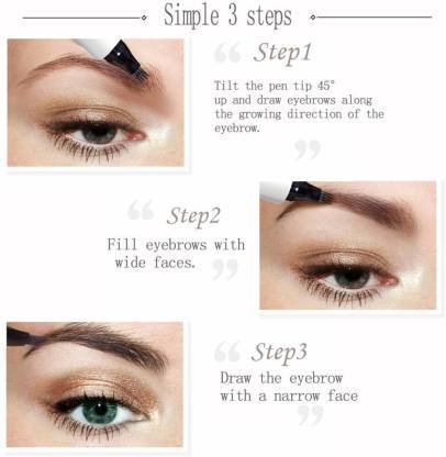 steps to fill eyebrows