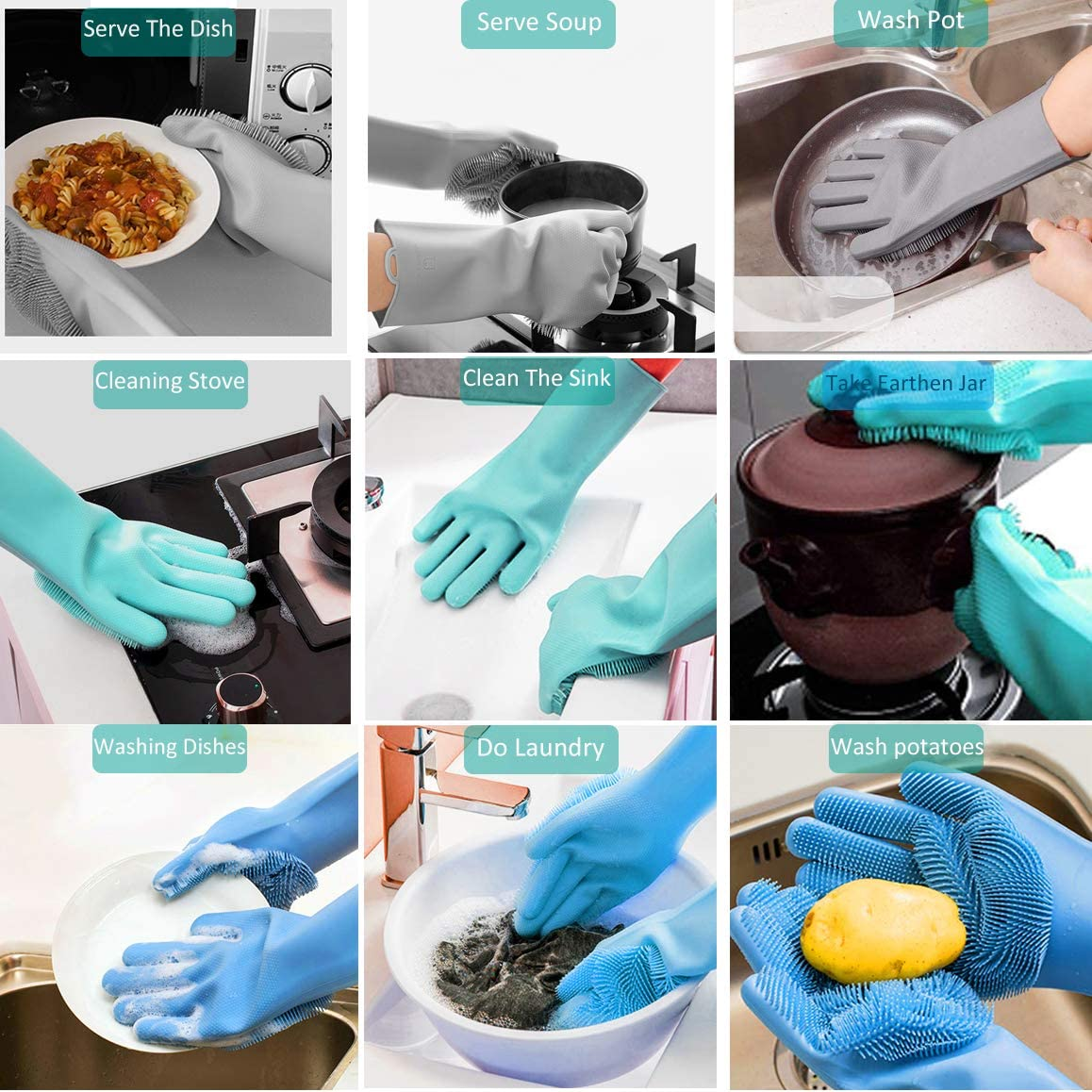 Multifunctional Silicon Hand gloves